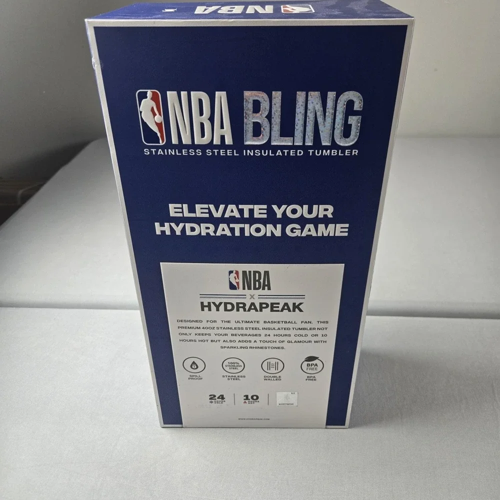 NBA Bling Hydrapeak LE Chicago Bulls Logo‎ 40 oz Steel Tumbler Rhinestones - NIB